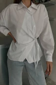 Jasmin Beyaz Yandan Bağlamalı Trend Gömlek JASMIN-1453 - 3