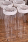 Lengo 6'lı 2000 ml Mühürlü Vakumlu Borosilikat Cam Erzak Saklama Kavanozu - 5