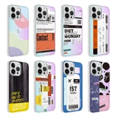 iPhone 13 Pro Kılıf Airbag Kenarlı Renkli Desenli Silikon Elegans Kapak thumbnail 2