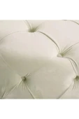 Kapitoneli Yuvarlak Puf/orta Sehpa/75cm Kadife - 3