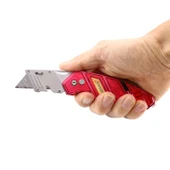 Çok Amaçlı Metal Maket Bıçak Karton Kumaş İp Kesme Halı Bıçağı Maket Bıçağı 5 Adet Yedek Bıçak Küçük - 3