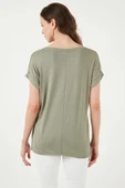 FASHION FRIENDS KADIN BİSİKLET YAKA BLUZ 25Y0194K1 - 8