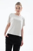 FASHION FRIENDS KADIN DÖKÜMLÜ CROP BLUZ 25Y0512K1 - 1