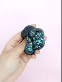 Küçük Pati Squishy Simli Kedi Pati Sıkma 7 cm Pati Sukuşi - Siyah - 2