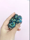 Küçük Pati Squishy Simli Kedi Pati Sıkma 7 cm Pati Sukuşi - Siyah - 3