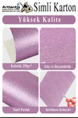 Simli Karton 50x70 cm 10 Renk 1 Paket 10 lu Simli Karton Parıltılı Kağıt Anasınıfı Kreş Etkinlik Proje Dekoratif - 4