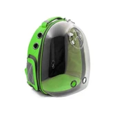 Cattie Şeffaf Kedi ve Küçük Irk Köpek Taşıma Sırt Çantası Yeşil 25x30x40 Cm thumbnail 4