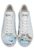 Kadın Vegan Deri Beyaz Sneakers - Lago Di Como Tasarım - 2