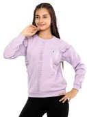 KALP NAKIŞLI FIRFIRLI KIZ SWEATSHIRT - 1