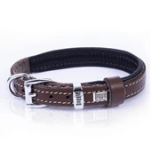 Doggie Konfor Deri Köpek Boyun Tasması Medium Kahverengi 1.5x25-30 Cm - 3