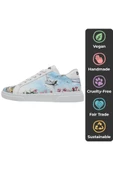 Kadın Vegan Deri Beyaz Sneakers - Lago Di Como Tasarım - 5