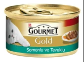 Gourmet Gold Somon ve Tavuklu Yetişkin Konserve Kedi Maması 85 Gr - 3