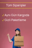 Gökyüzü Desenli Pembe Saten Şortlu Gecelik Takım - 3