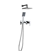 NEWARC SİLVER YATAY ANKASTRE BANYO BATARYASI SETİ - 1