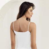 Şahinler MB1055 Bayan Likralı Yaka Dantelli Atlet - 2