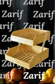 Bambu 2 katlı meyvelik - bambu katlı sunumluk - 4