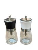 Dökmeli toz şekerlik - 2 li cam dökme toz şekerlik thumbnail 5