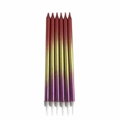 PASTA MUMU METALİK HOLOGRAMLI 6'LI (PEMBE KIRMIZI SARI) 13 CM - 1