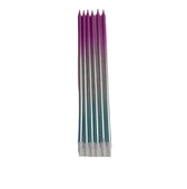 PASTA MUMU METALİK HOLOGRAMLI 6'LI (GRİ PEMBE MAVİ) 19CM - 1