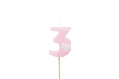 PASTA MUMU RAKAM 3  KALPLİ PEMBE 5 CM - 1