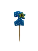 PASTA MUMU 2 YILDIZLI MAVİ 4,5 CM - 1