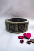 Çiçek Desenli Beton Bonsai ve aranjman Saksısı -+30 ckısao - 3