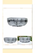 2 Adet Roma Dizayn Gri Beton Aranjman ve Bonsai Saksısı Çiçe Ağız Çap 20-30 cm çap thumbnail 3