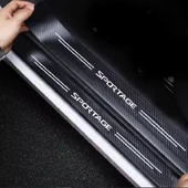 Kia Sportage İçin ÖZEL uyumlu Oto Kapı eşikleri Sticker Karbon 4 Adet - 1