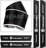 Volkswagen Caddy İçin ÖZEL uyumlu  Oto Kapı eşikleri Sticker Karbon 4 Adet - 1