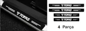 Tofaş İçin ÖZEL uyumlu Oto Kapı eşikleri Sticker Karbon 4 Adet - 1