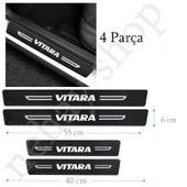 Suzuki Vitara İçin ÖZEL uyumlu Oto Kapı eşikleri Sticker Karbon 4 Adet - 1