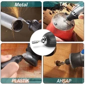 Freze Uç B Tipi Törpü Kalıpçı Metal Demir Ahşap Plastik Taş Oyma Makinesi Ucu Matkap Uyumlu - 2