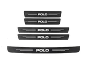 Volkswagen Polo İçin ÖZEL uyumlu  Oto Kapı eşikleri Sticker Karbon Set 5  Adet - 1