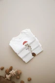 3lü Nakışlı Çıt Çıtlı Uzun Kollu Body-zıbın Model 1 - 5