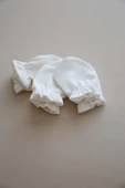 3lü Beyaz Yenidoğan Eldiven Set Model 1 - 2