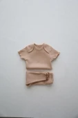 Kalp Nakışlı Fitilli Body Tayt Set - 8