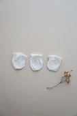 3lü Beyaz Yenidoğan Eldiven Set Model 1 - 4