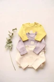 3lü Basic Çıt Çıtlı Uzun Kollu Body Zıbın Set Model 5 - 2