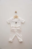 Palmiye Nakışlı Body Tayt Set - 1
