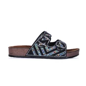 Ayakcenter B-4312 Daye Siyah Taşlı Kadın Düz Terlik thumbnail 1