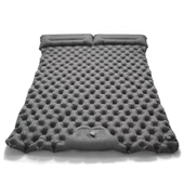 Şişme Outdoor Ultra Hafif Çift Kişilik Kamp Yatağı (Kendinden pompalı)  -Gri - 1