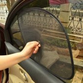 Oto Araba Yan Cam Perde Vantuzlu Siyah 2li - 3