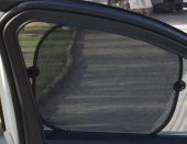 Oto Araba Yan Cam Perde Vantuzlu Siyah 2li - 4
