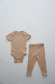 Kalp Nakışlı Fitilli Body Tayt Set - 7