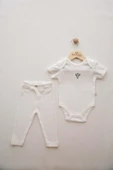 Kaktüs Nakışlı Body Tayt Set - 3