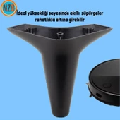 Mobilya Tv Ünitesi Çekyat Koltuk Kanepe Baza Destek Ayağı Ayakları 12 Cm Siyah M8  6'lı Set thumbnail 7