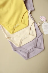 3lü Nakışlı Kısa Kollu Çıt Çıtlı Body Zıbın Model 5 - 7