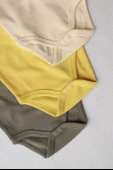 3lü Basic Kısa Kollu Çıt Çıtlı Body Zıbın Model 8 - 7