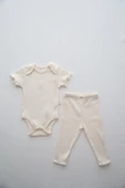 Deniz Kabuğu Nakışlı Fitilli Body Tayt Set - 7