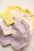 3lü Basic Çıt Çıtlı Uzun Kollu Body Zıbın Set Model 5 - 9